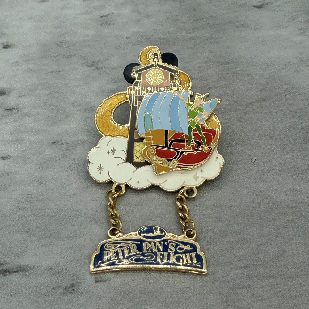 Disneyland Resort Peter Pan's Flight Ride 2002 Swivel and Dangle LE Pin #9274